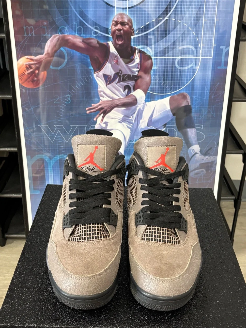 Size 13- Men’s Nike Air Jordan 4 Retro Taupe Haze/Blk/Red 2021 DB0732-200